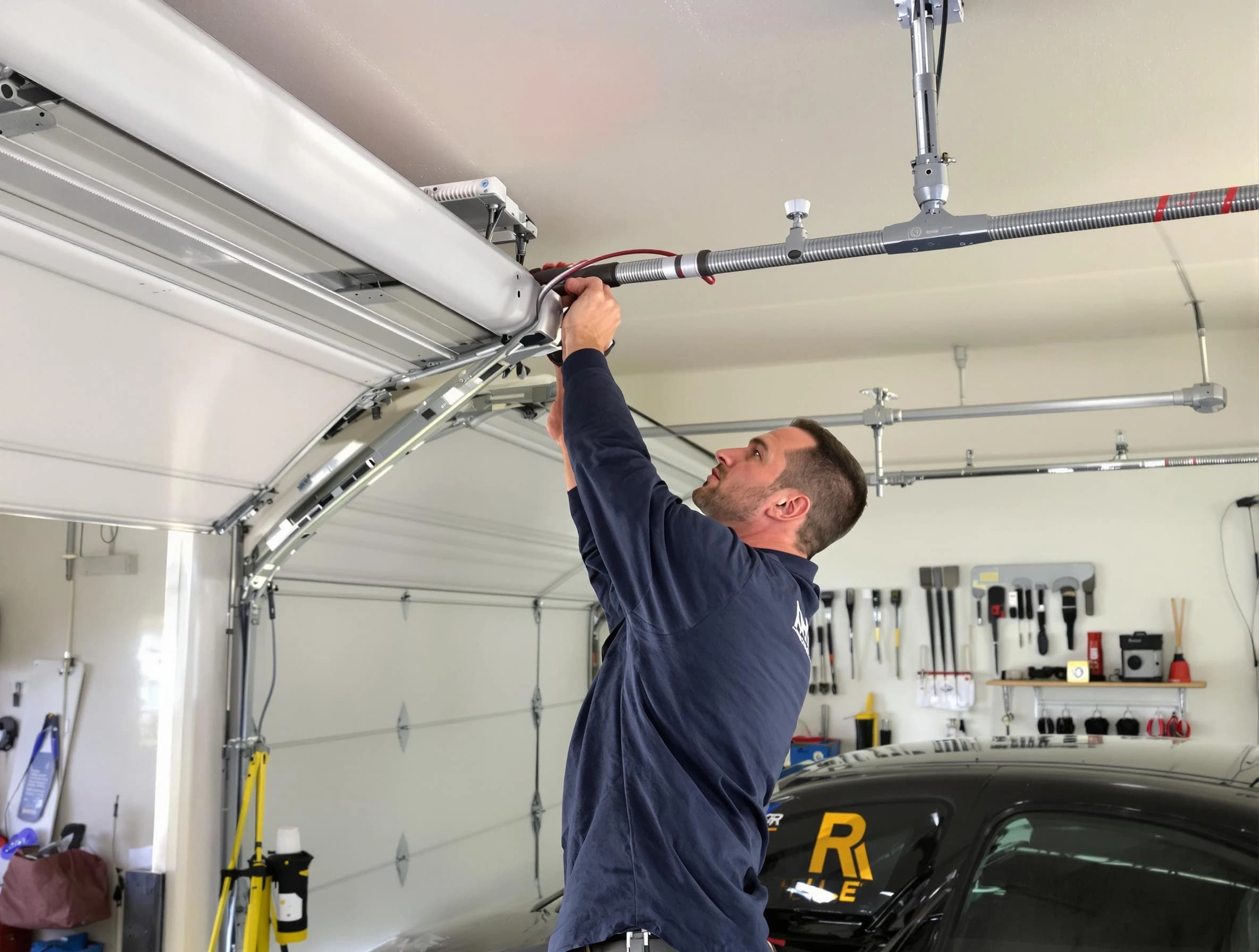 Rostraver Garage Door Repair technician performing garage door cable repair in Rostraver