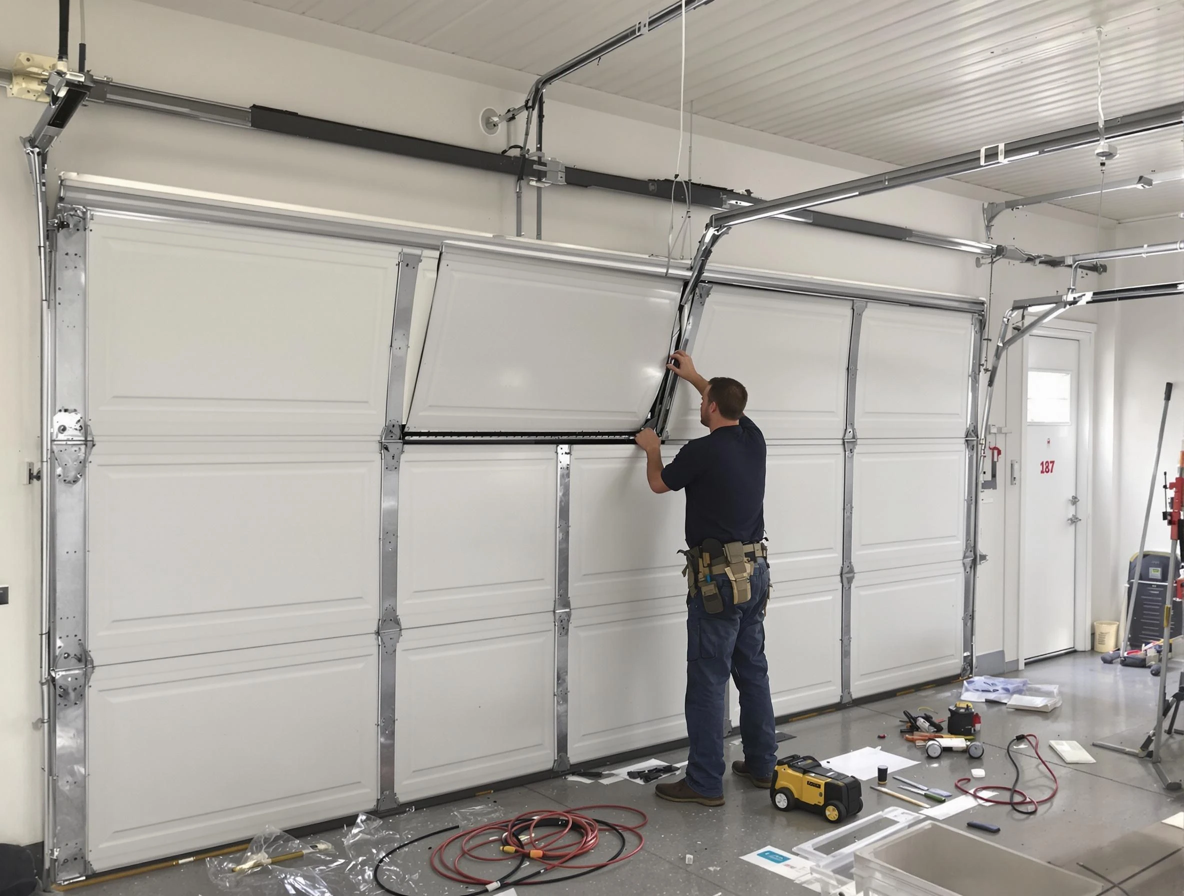 Garage Door Section Replacement in Rostraver
